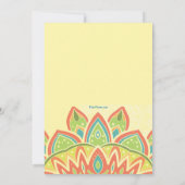 Yellow Happy Holi Einladung (Rückseite)