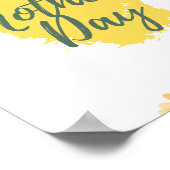 Yellow Happy Mütter Day Holiday Poster (Ecke)