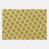 Yellow Happy New Year Geschenkpapier Set (Vorderseite)