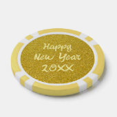Yellow Happy New Year Pokerchips (Einzeln)