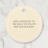 Yellow Happy Ostersonne Geschenkanhänger (Rückseite)