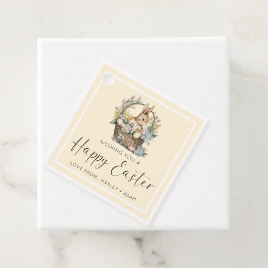 Yellow Happy Ostersonne Geschenkanhänger (Beispiel)