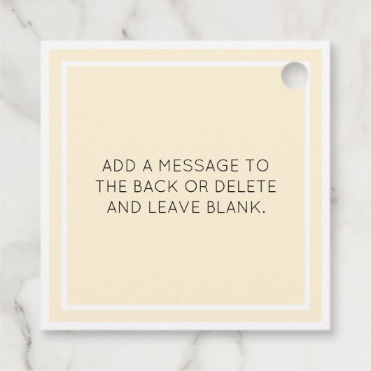 Yellow Happy Ostersonne Geschenkanhänger (Rückseite)