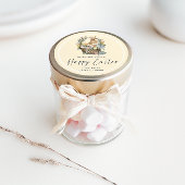 Yellow Happy Ostersonne Runder Aufkleber