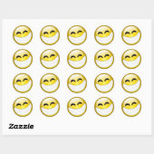 Yellow Happy Smilie Face Stickers (Blatt)