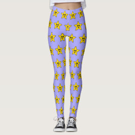 Yellow Happy Star Leggings