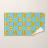 Yellow Hard Hat Cartoon Badhandtuch Set (Handtuch)