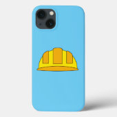 Yellow Hard Hat Cartoon Case-Mate iPhone Hülle (Rückseite)