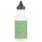 Yellow Hard Hat Cartoon Edelstahlflasche (Links)