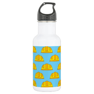 Yellow Hard Hat Cartoon Edelstahlflasche