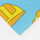 Yellow Hard Hat Cartoon Fleecedecke (Ecke)