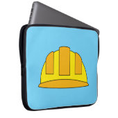 Yellow Hard Hat Cartoon Laptopschutzhülle (Vorne Rechts)