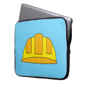Yellow Hard Hat Cartoon Laptopschutzhülle (Vorderseite Links)