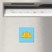 Yellow Hard Hat Cartoon Magnet (In Situ (Geschirrspüler))