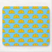 Yellow Hard Hat Cartoon Mousepad (Vorne)