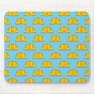 Yellow Hard Hat Cartoon Mousepad