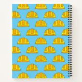 Yellow Hard Hat Cartoon Notizblock (Rückseite)