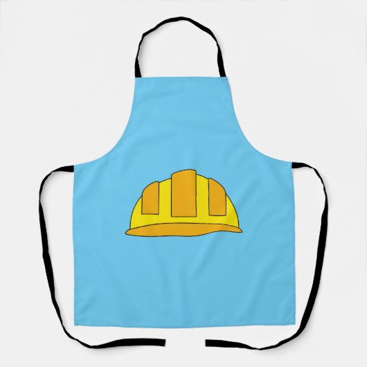 Yellow Hard Hat Cartoon Schürze (Vorderseite)