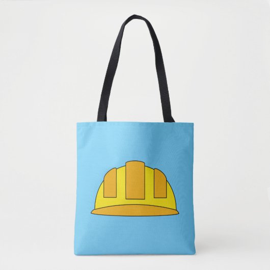 Yellow Hard Hat Cartoon Tasche (Vorderseite)