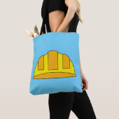 Yellow Hard Hat Cartoon Tasche (Von Nahem)
