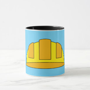 Yellow Hard Hat Cartoon Tasse