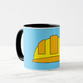 Yellow Hard Hat Cartoon Tasse (Vorderseite Links)
