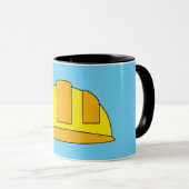 Yellow Hard Hat Cartoon Tasse (VorderseiteRechts)