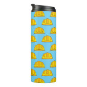 Yellow Hard Hat Cartoon Thermosbecher (Nach rechts gedreht)