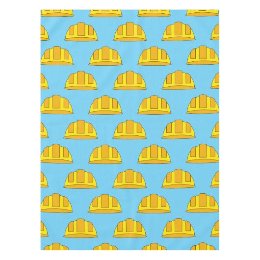 Yellow Hard Hat Cartoon Tischdecke (Vorderseite)