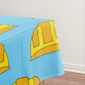 Yellow Hard Hat Cartoon Tischdecke (Beispiel)