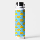 Yellow Hard Hat Cartoon Trinkflasche (Rückseite)