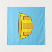 Yellow Hard Hat Cartoon Wandteppich (Vorderseite (Horizontal))