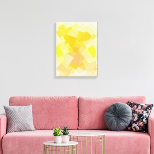Yellow Harmony Geometric Canva Art Print Leinwanddruck (Insitu (Wohnzimmer))