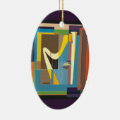 Yellow Harp Keramik Ornament (Rechts)