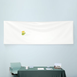 Yellow Hawaiian Hibiskus Clip Art mit stilisierten Banner