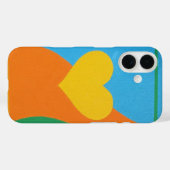 Yellow Heart Abstract Art Phone Case (Rückseite (Horizontal))