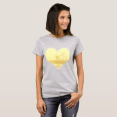 Yellow Heart Beach Hochzeit T-Shirt (Vorne ganz)