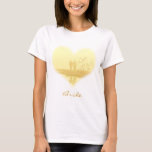 Yellow Heart Beach Hochzeit T-Shirt<br><div class="desc">Misty Beach Wedding T - Shirt,  Karten,  Magnete,  Buttons,  Sticker,  Schürze,  Mousepads und Gastgeschenke Hochzeiten geschwirbelt und gegossen</div>