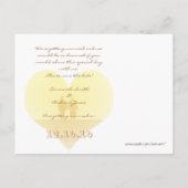 Yellow Heart Beach Save the Date Ankündigungspostkarte (Rückseite)