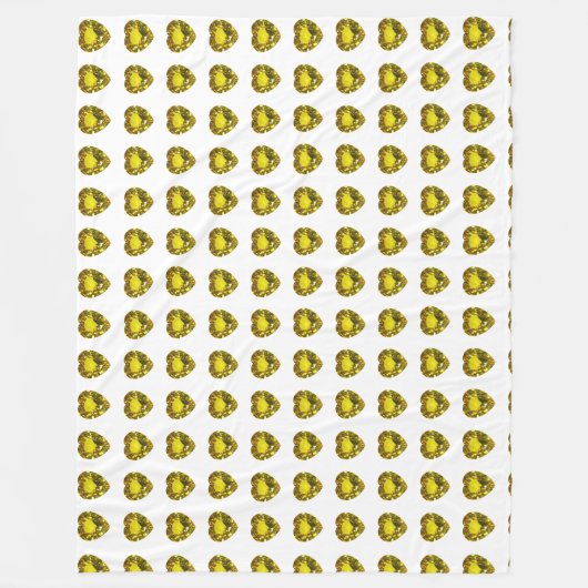 Yellow Heart Motif Fleecedecke (Vorderseite)