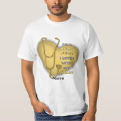 Yellow Heart Night Nurse T-Shirt (Vorderseite)