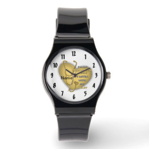 Yellow Heart Orthopädische Kinderpfleger beobachte Armbanduhr