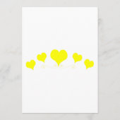 Yellow Hearts Design Hochzeit Menükarte (Rückseite)