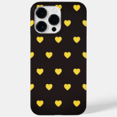 Yellow Hearts Pattern Case-Mate iPhone Hülle (Rückseite)