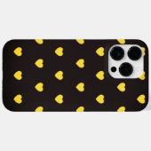 Yellow Hearts Pattern Case-Mate iPhone Hülle (Rückseite (Horizontal))