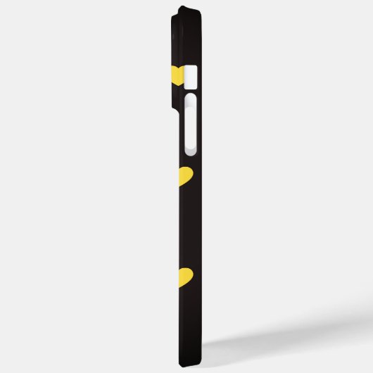 Yellow Hearts Pattern Case-Mate iPhone Hülle (Rückseite / Links)