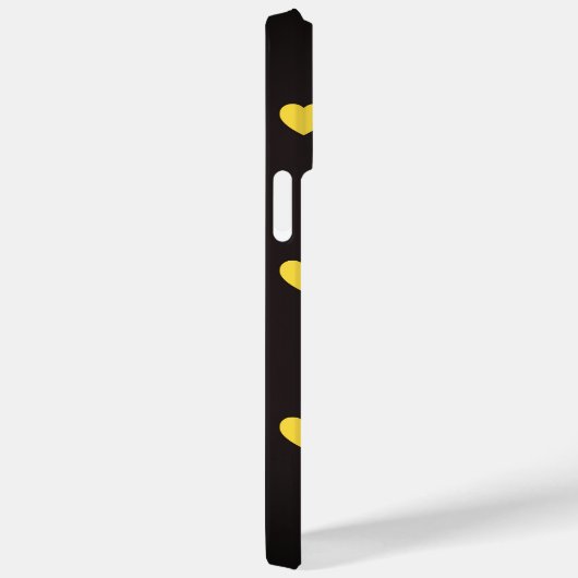 Yellow Hearts Pattern Case-Mate iPhone Hülle (Rückseite / Rechts)