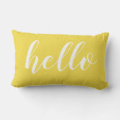 Yellow Hello Niedlich Hello oder Your Quote Lendenkissen (Rückseite)