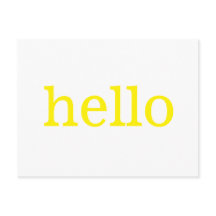 Yellow Hello Postcard