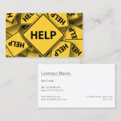 Yellow Help Sign - Visitenkarte (Vorne/Hinten)